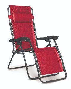 Camco 51813 Zero Gravity Chair  - Red Swirl  Bilingual