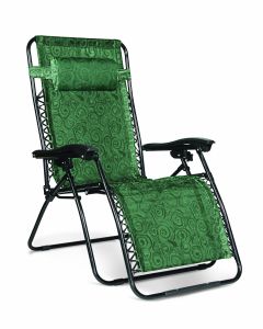 Camco 51831 Large Zero Gravity Chair - Green Swirl  Bilingual