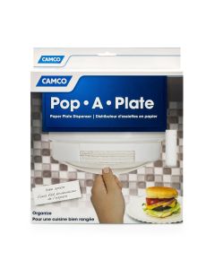 Camco 57001 Pop-A-Plate  - White  Bilingual