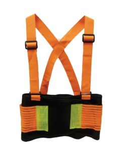 SAS Safety, Adjustable Back Support Hi-Viz, Medium 32 inch - 38 inch, Orange, Yellow, Black