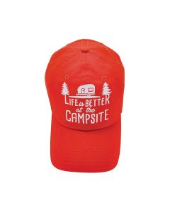 Camco 53205 Life is Better at the Campsite Hat Red