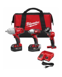 Milwaukee Tool 2696-23 M18 Lithium-Ion 3-Tool Combo Kit
