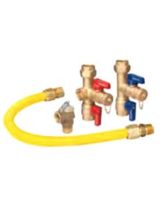 BrassCraft TK30RB21-18X Tankless Water Heater Kit with 3/4 in. IPS Service Valves, Gas Connector and PR Valve