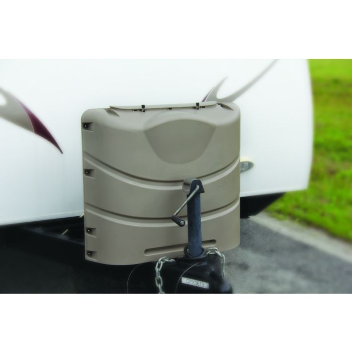 Camco 40531 Heavy Duty Propane Tank Cover - Champagne (Fits 30# Steel Double Tank)