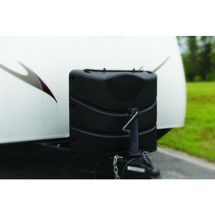 Camco 40539 Propane Tank Cover - Black (Fits 30# Steel Double Tank)