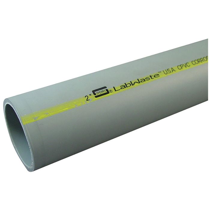 SPEARS LW-080 Labwaste Pipe, 8 Inch Size, Cpvc, 10 Feet Length