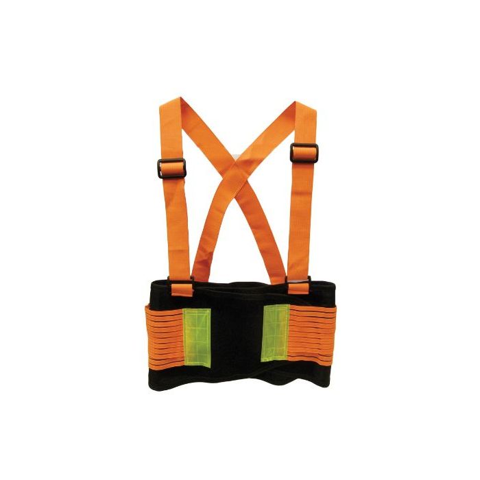 SAS Safety, Adjustable Back Support Hi-Viz, Small 28 inch - 32 inch, Orange, Yellow, Black
