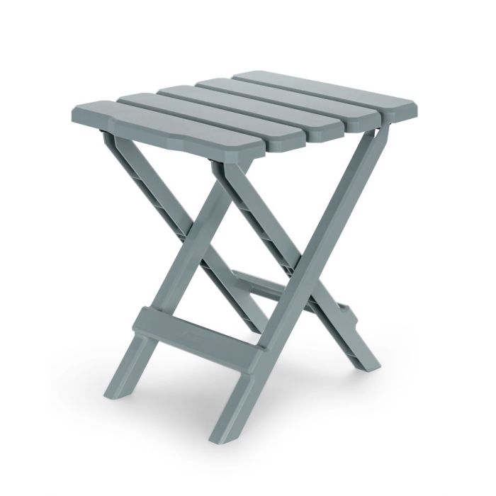 Camco 51682 Quick-Folding Plastic Adirondack Style Table, Small, Gray