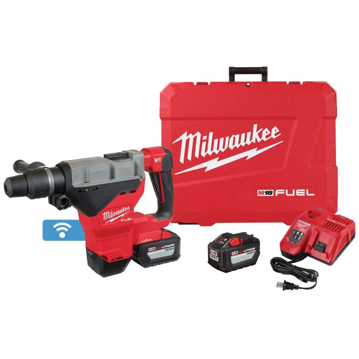 Milwaukee Tool 2718-22HD M18 FUEL 1-3/4 in. SDS Max Rotary Hammer with One Key Two HD12.0 Battery Kit