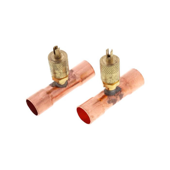 C&D Valve C&D-CD8412/2 C&D Tee With 1/4 M. Flare Access On 1/2