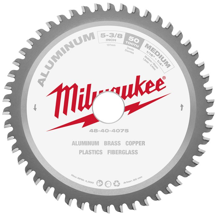 Milwaukee 48-40-4075 5-3/8 In. 50T Non-Ferrous Metal Circular Saw Blade