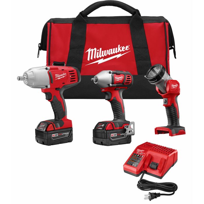 Milwaukee Tool 2696-23 M18 Lithium-Ion 3-Tool Combo Kit