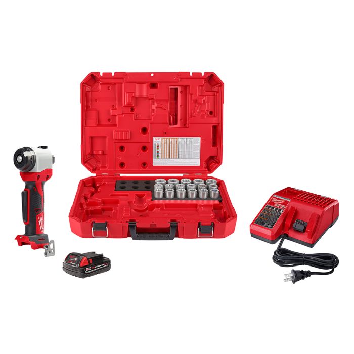 Milwaukee Tool 2935CU-21S M18 Cable Stripper Kit With 17 Cu Thhn / Xhhw Bushings